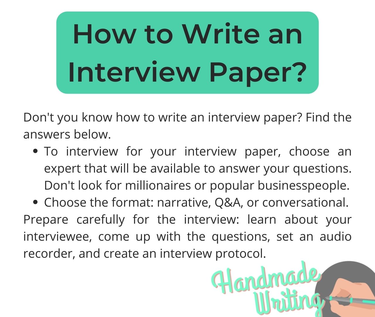 how to write an interview paper