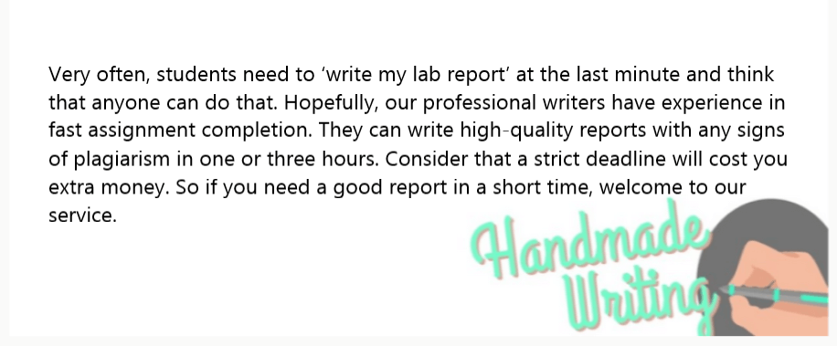 write my lab report
